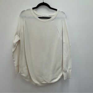 Athleta Classic Cream Crew Neck Sweater